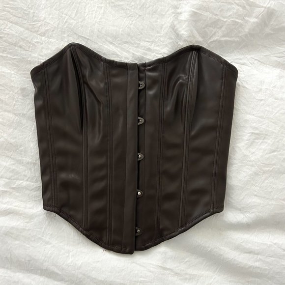 Urban Outfitter Out From Under Luna Faux Leather Corset - Picture 3 of 5